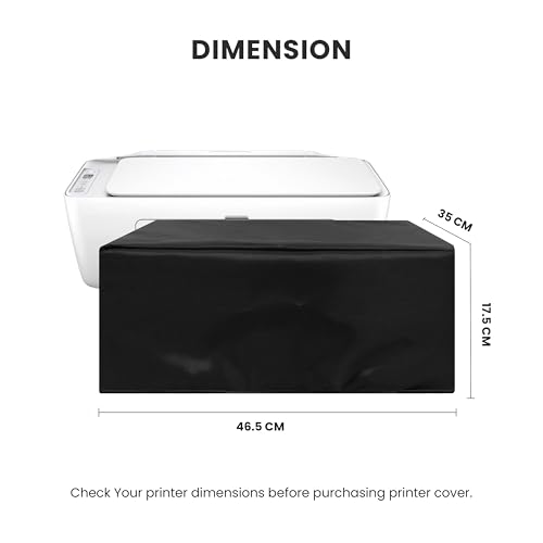Image of Alifiya Dust Proof Washable Printer Cover for HP Deskjet 2820 / 2876 / 2878 / 4929 All-in-One Ink Tank Printer - Black