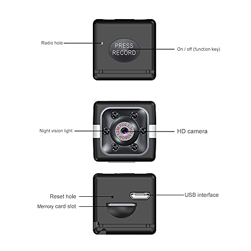 Moniss 1080P 30FPS WiFi Mini Câmera Vídeo Camcorder Nanny Cam 120 ° Grande Angular Detecção de Movim