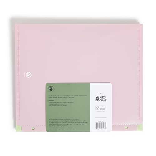 Carpeta U Brands de 3 anillas con cubierta plástica resistente tamaño 27,9 x 23,4 cm 5