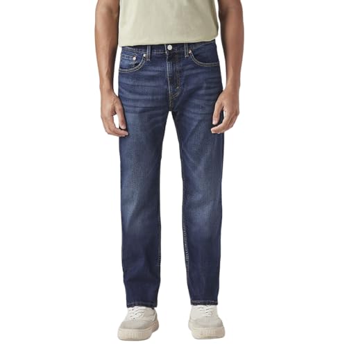 Image of Levi's Men's 505 Mid Indigo Straight Fit Mid Rise Jeans