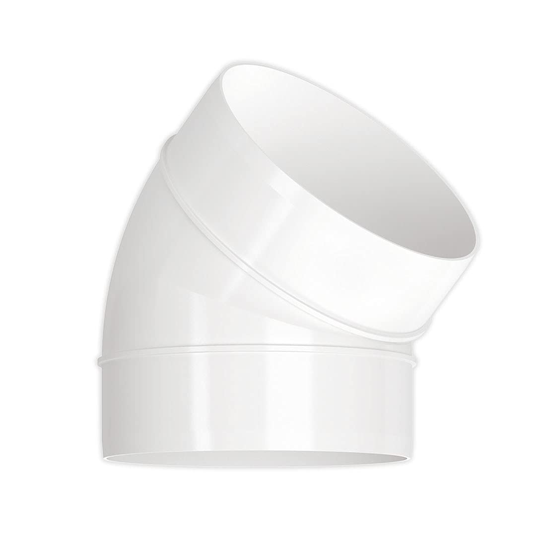 Fantronix 90° Elbow Connector 100mm (4 Inch) Round Plastic Ducting Bend – Ventilation Duct Pipe Joint for HVAC, Extractor Fan, Tumble Dryer & Flexible Hose