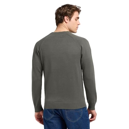 Lee Clean Raglan Sweater Pull-Over Homme en coton confortable