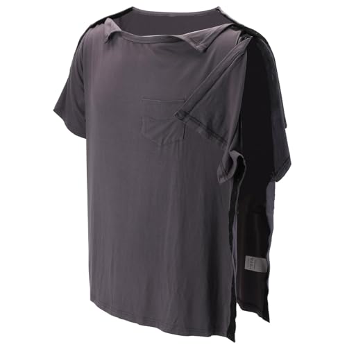 Post Shoulder Surgery Shirts, Men's Short Sleeve Shirt with Premium Snap, Chemo Clothing, Rotator Cuff Clothing After Surgery3
