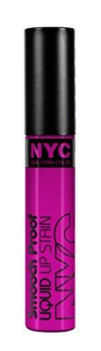 N.Y.C. New York Color Smooch Proof Liquid Lip Stain, Unforgettable Fuchsia, 0.24 Fluid Ounce