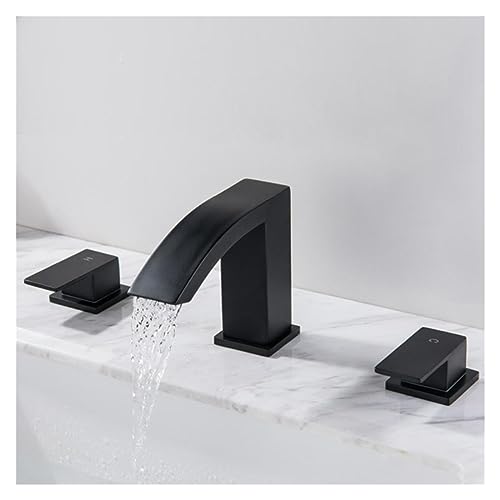 Robinet de lavabo de salle de bains double commande pour eau chaude et froide - 4