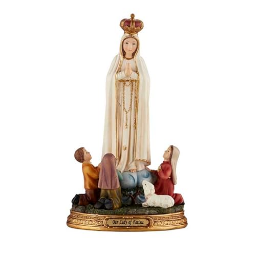 Avalon Gallery 100th Anniversary Edition Crowned Our Lady of Fatima Figurine 8-Inch with Children