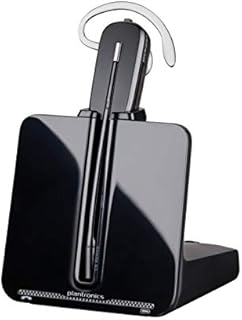 Plantronics - CS540 Wireless DECT Headset (Poly) - Single Ear (Mono) Convertible (3 wearing styles) - Connects to Desk Phone - Noise Canceling Microphone