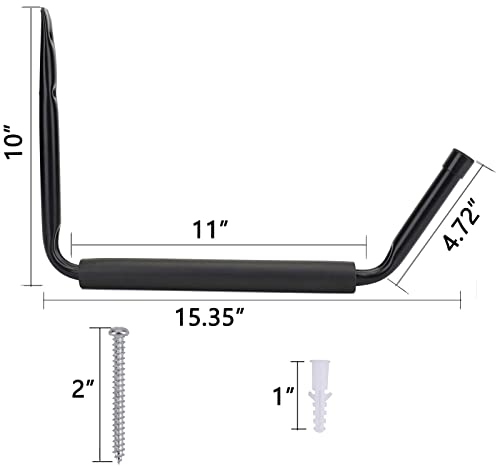 4 Pack Heavy Duty Garage Indoor Kayak Storage Hooks, Wall Mount Utility Hanging Rack, Garage Storage Canoe Hangers For Ladders, Folding Chairs, Bike, Boat, Surfboard, Paddle-Board And Ski Board #TOP3