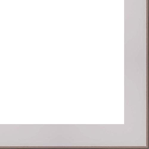 CountryArtHouse Picture Frame Moulding (Wood) 100ft bundle - Contemporary Silver Finish - 2.5" width - 7/16" rabbet depth