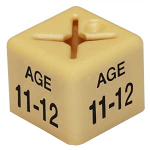 100 x Garment Clothes Marker Size Numbers: Color Size Cubes for Hanger Displays - Organize Wardrobe, Boutique - Various Sizes, Colors Available (AGE 11-12)