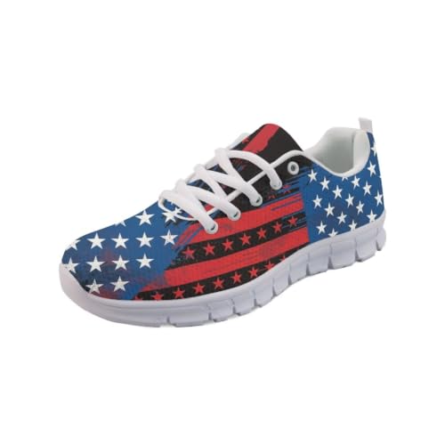 Image of GIFTPUZZ Mens Lace Up Athletic Trainers Running Sneakers Wedge Breathable Gym Lightweight Sports Tennis Shoes