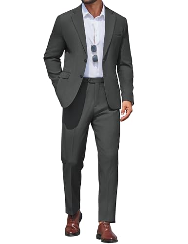 COOFANDY Men's Slim Fit 2 Piece Suit Set