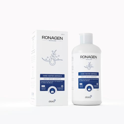 Image of Ronagen Daily Detox Shampoo | Hard Water Defence with Chelating Technology, 1.5% Salicylic Acid, Niacinamide & Panthenol | Removes Hard Water Mineral Build-Up, Deep Scalp Cleansing Shampoo for Men & Women | Healthy Scalp & Softer Hair | 200ml