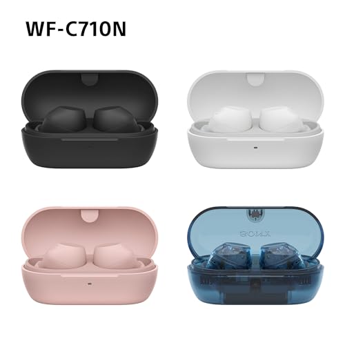 Sony WF-C710N - Écouteurs sans Fil à réduction de Bruit, écouteurs légers, Commandes tactiles, Connexion multipoint, IPX4, jusqu'à 40 HR de Pile, Charge Rapide, iOS et Android - Blanc