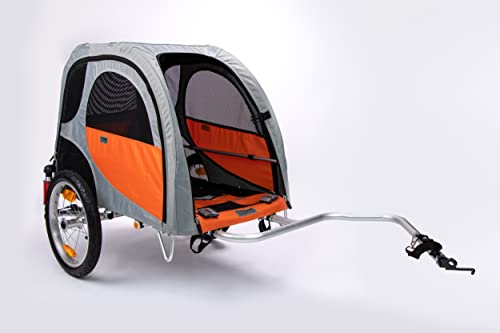 TrendPet Comfort Wagon M, Grauer Aluminiumanhänger mit Federung für Hundebesitzer, Outdoor-Enthusiasten mit mittelgroßen bis großen Hunden