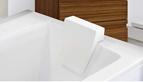 ECOLAM Badewanne Infinity Trapezwanne Eckwanne für Zwei mit Abfluss mittig 170x110 cm LINKS + Schürze aus Acryl + 2 x Kopfstütze Ab- und Überlauf Automatik Füße Silikon Komplett-Set – Bild 6