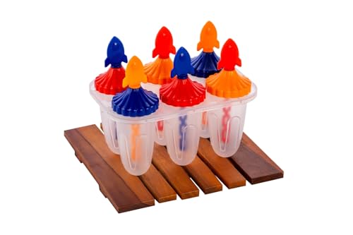 Image of BPA Free Ice Lolly and Kulfi Maker Set of 8 Reusable Popsicle Moulds Food Grade Plastic Ice Cream Popsicle Maker for Home Kitchen Multicolor (Rainbow)