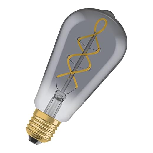 OSRAM LED Vintage Edition 1906, Sockel: E27, Nicht Dimmbar, Warmweiß, Rauchglas Optik