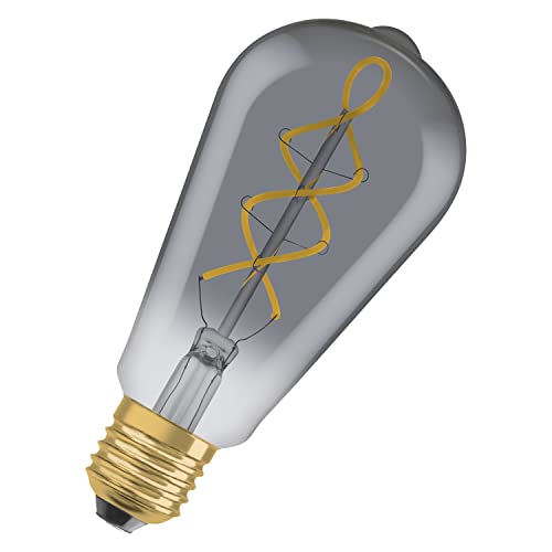 OSRAM LED Vintage Edition 1906, Sockel: E27, Nicht Dimmbar, Warmweiß, Rauchglas Optik, 1 Stück (1er Pack)