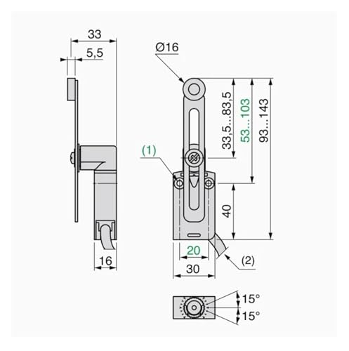 Capteur ZCMD21 et interrupteur de fin de course XCMD2145L1 pour détection précise - 3