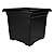 The HC Companies Accent Square Plant Pot w/Drainage - Classic Planters for Outdoor Plants & Indoor Plants - Lightweight & UV-Resistant Square Planter Box (12.5”, Black, Pack of 1)