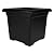 The HC Companies 15.5 Inch Accent Square Planter - Lightweight Decorative Outdoor Plant Pot with Drainage for Front Porch, Deck and Patio, Black