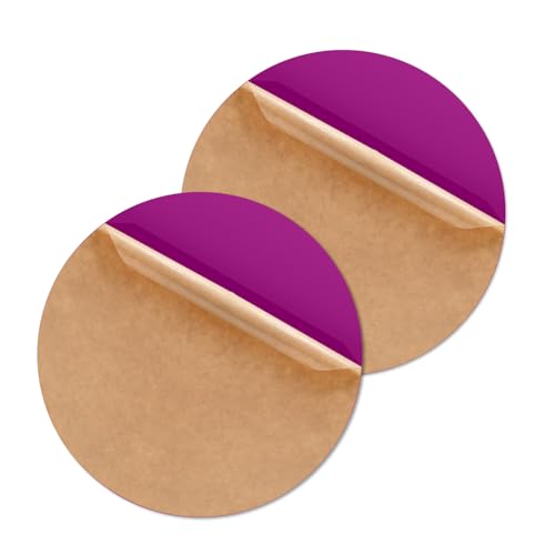 Image of 2 Pack Round Acrylic Sheet, 2.7~3mm Thick Acrylic Plastic Sheets Plexiglass Boards for Laser Cutting and DIY Craft Projects (Opaque Purple, 6 Inch Diameter)