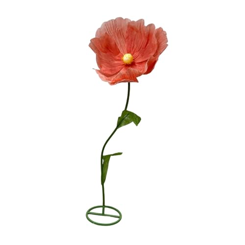 Sclmgo Fleur Géante En Papier Fabriquée à La Main pour Mariage, avec Base sur Pied, Grande Fleur Artificielle Polyvalente pour Fêtes D'anniversaire,...