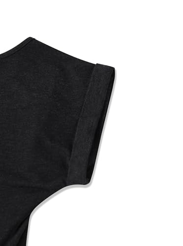 LilyCoco Womens V Neck T Shirts Sexy Cropped Cold Shoulder Tops Open Back Top4