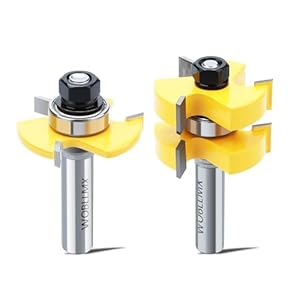 WOBLLMX 2 Stücke Nut und Feder Fräser Set