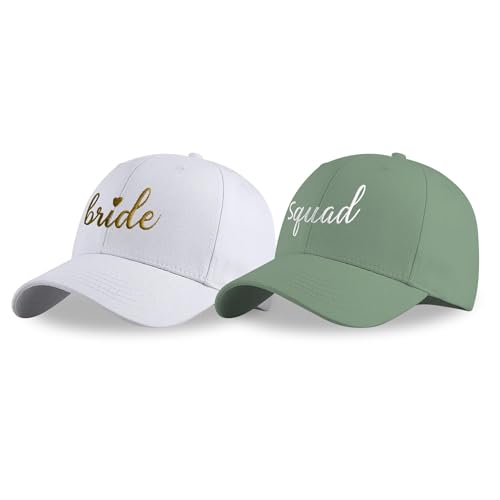 Image of LADY&HOME Bachelor /Bachelorette Party Baseball Hats Set, Embroidered Adjustable Cotton Truck Caps