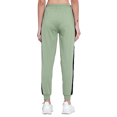 Image of BLUE STAR SHARK Women's Cotton Loopknit Track Pants | Comfortable Lounge Pants for Summer | Casual Pyjamas, Nightwear, Gym, Yoga, Sports, Running | Relaxed Fit Everyday Comfort