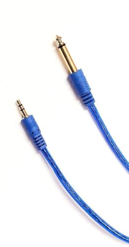 Image of 6.35mm Guitar Cable 1 /4 Inch TS Mono Instrument Cable Male to Male for Electric Guitar, Bass, Amp, Mixer & Audio Equipment - 1.5 Meter /150 CM Long- Multicolor