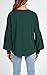 BTFBM Womens Fall Fashion 2026 Long Sleeve Shirts Casual V Neck Ribbed Knit Blouses Pullover Trendy Loose Fit Tunic Tops(Solid Dark Green, Large)