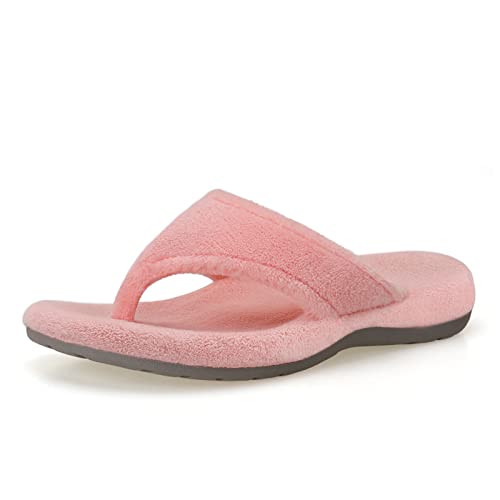 Image of BCSTUDIO Women's Orthopedic Flip Flop Fuzzy Slippers with Arch Support