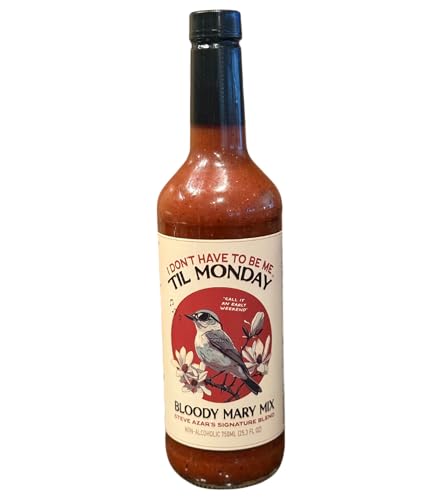 I Don'T Have To Be Me 'Til Monday Bloody Mary Mix - Premium Craft Bloody Mary Mix, Glass Bottle, Low Calorie And Zero Added Sugar