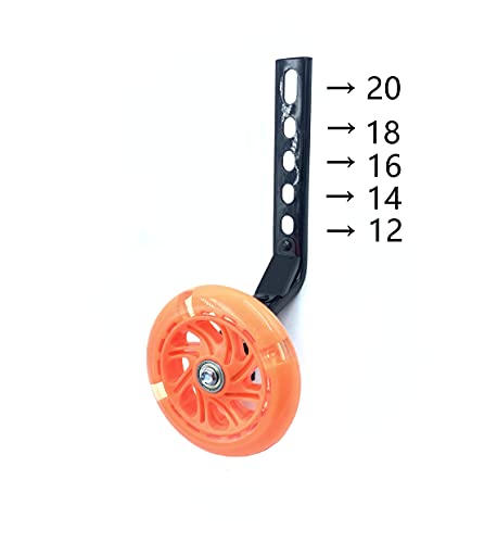 Image of a Pair of Children's Bicycle Riding Flash Silent Training Wheels, Suitable for 12-20 inch Single Speed Bicycles