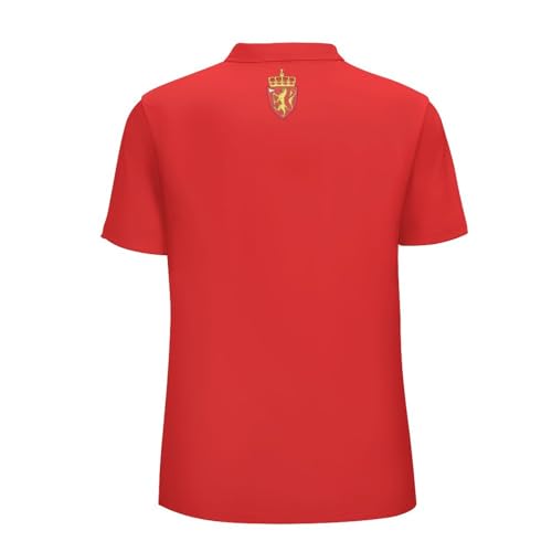 Polo para Hombre Noruega con bandera, manga corta casual, camiseta patriótica miniatura 4