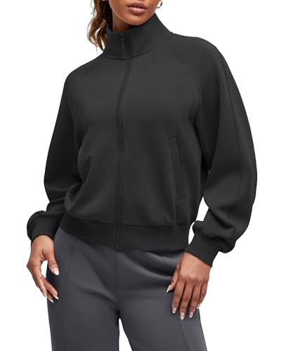 G4Free Zip Up Jackets for Women Mock Neck Comfy Gym Tops Fall Outfits Winter Clothes 2025 Casual...