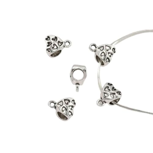 ZFISH 20 piezas de cuentas espaciadoras con forma de engaste antiguo para colgantes, clips, cierres y conectores para la fabricación de pulseras, collares y joyas - 1