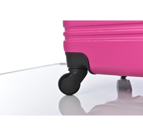 Hardshell Luggage Sets 2Pcs + Bag Spinner Suitcase with TSA Lock Lightweight,20" + 28",Pink + ABS3