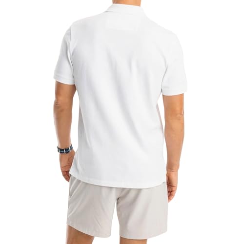 Men's Classic Polo with That Iconic Fish Outline Embroidery - The Coastal Short Sleeve You're Looking for2