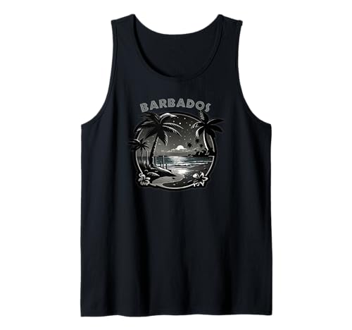 Barbados Palmeras Caribe Isla Playa Souvenir Hamaca Recuerdo Camiseta sin Mangas