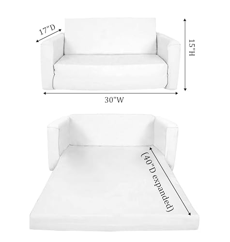 Image of Baby /Couch /Playmat /Three Layers of Folding Kids Sofa /Armchair Flip Open Plush Foldable Mini /Foldable Sofa Cum Bed Chair for 6-60 Months (Upto 5 Years Kids) (Green) -Kiwi
