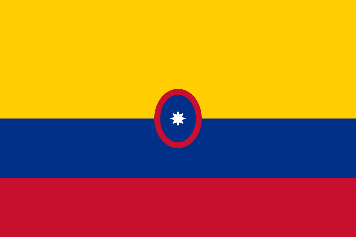 Grand drapeau civil de la Colombie pavillon marchand grand format pour bateau