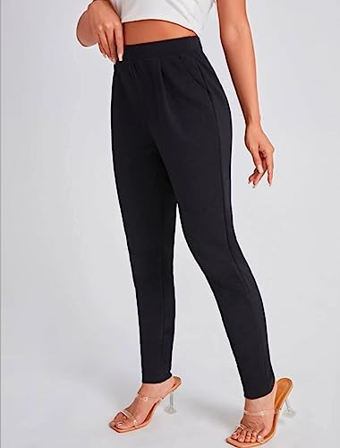 Image of Dream Beauty Fashion Women's High Waist Regular Fit Trouser, Elastic Staright Pants, for Casual Office Work wear (Virat)