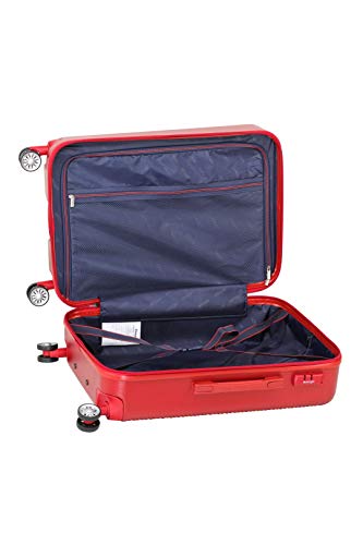 Image of Verage V-Lite Firestone 28 inch /78cms Red Check-in Hardsided Trolley Bags for Travel, Large Suitcase with Spinner Wheels, Anti-Theft Zippers Luggage