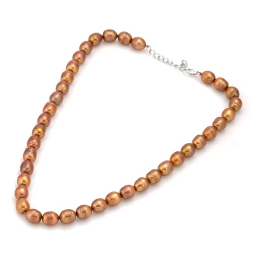 Image of OVANA Freshwater Pearl Necklace | Fitted With Silver Lock | Gifts for Girlfriend | Gift for Sister, Bhabhi | Gifts for Women and Girls | Gift for Her | 925 Silver Hallmarked Lock