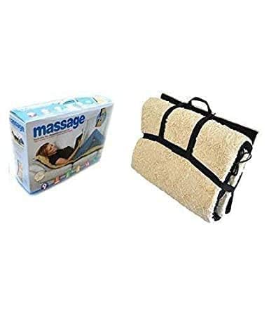 SARNESHWERAM Full Body Massage Mat with Heat 9 Vibrating Motors Massager Cushion with Remote for Neck Back Waist Leg Pain Relief Relaxation Therapy Mat Black 3