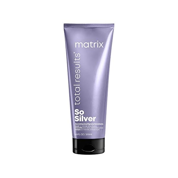 Matrix So Silver Toning Purple Hair Mask | Deep Conditioning | Repairs Damaged Blonde & Silver Hair |Neutralizes Yellow Tones | For Color Treated Hair | 6.8 Fl. Oz.| Packaging May Vary | Vegan